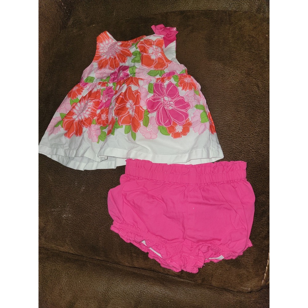 Gymboree layette line tiny tropics floral 2 piece set size 6 12 months